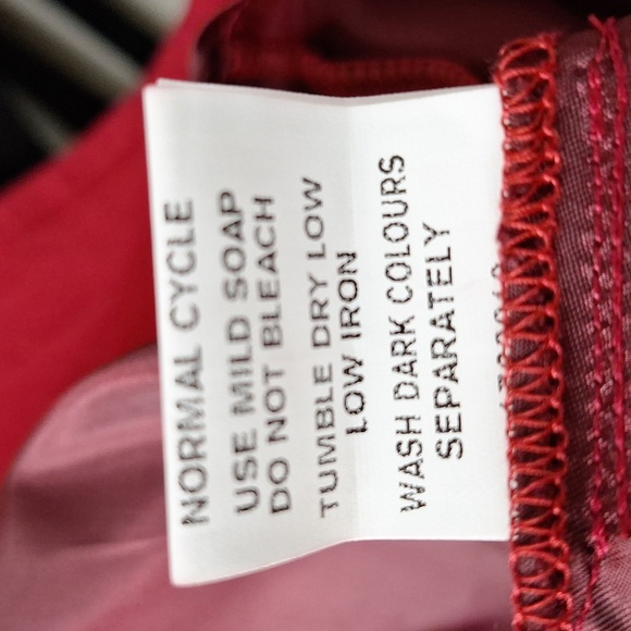 eShakti Red Burgundy Whimsigoth Witchy A-Line Midi Dress W/Pockets Plus Size 2X - Picture 13 of 14